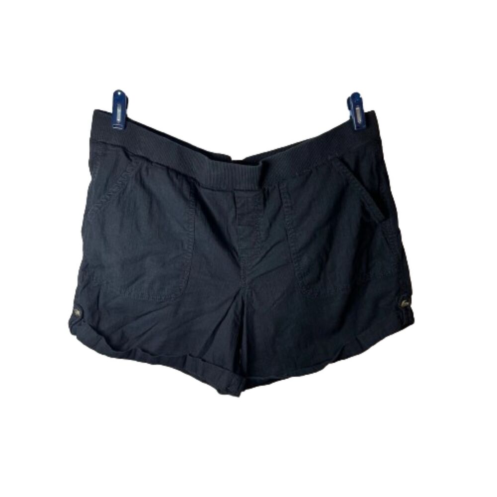 T14 Sonoma Goods For Life Womens 2XL Black Utility Shorts Elastic Waist Cuffed